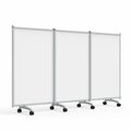 Sleep Ez 3-Panel Mobile Magnetic Whiteboard Room Divider, Black SL3028879